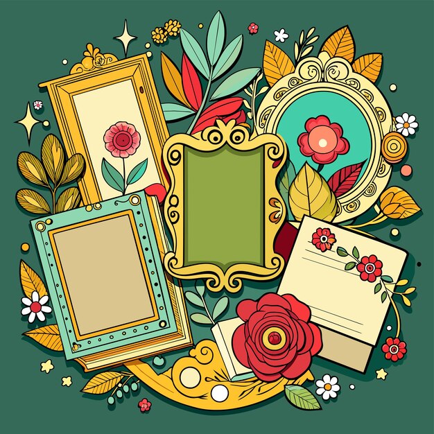 Vector marco para fotografías vintage