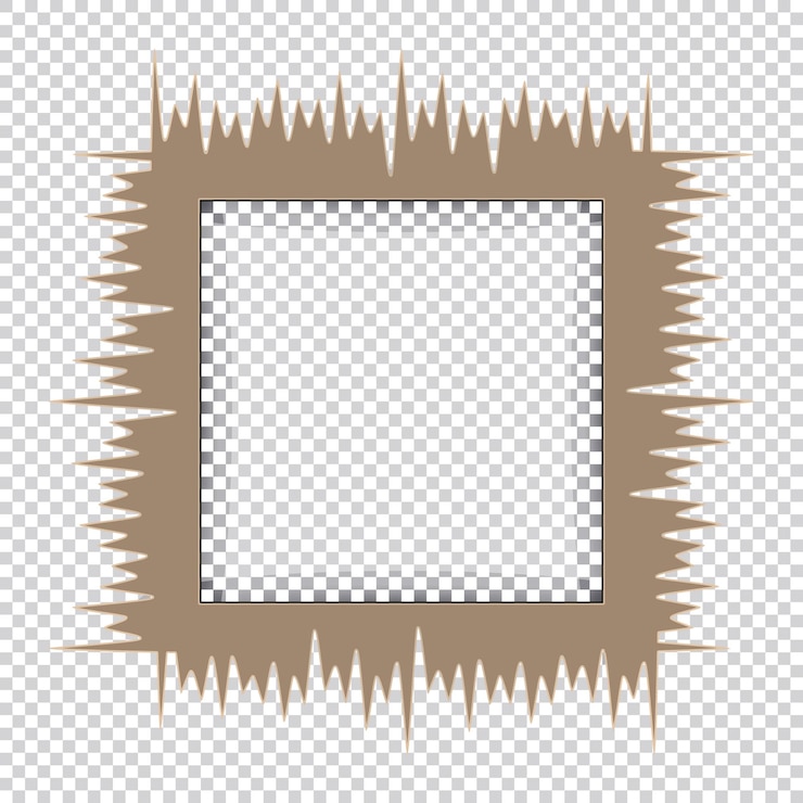 Vector marco de fotos con sombras borde retro transparente