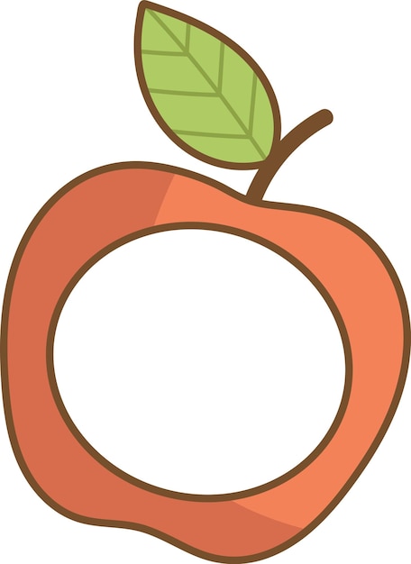 Vector marco de fruta de manzana