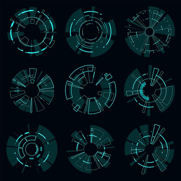 Marco futurista tecnología HUD elemento de diseño cyberpunk tecnología elemento Hitech