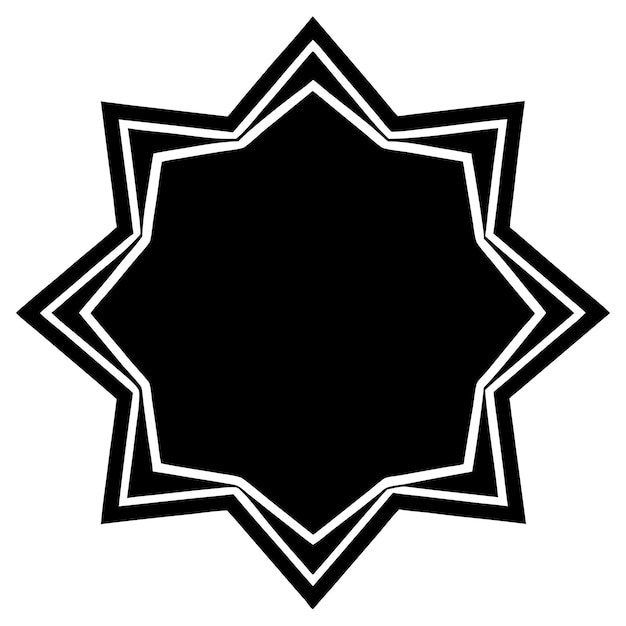 marco geométrico en negrita con líneas afiladas silueta ornamento arte vectorial e ilustración