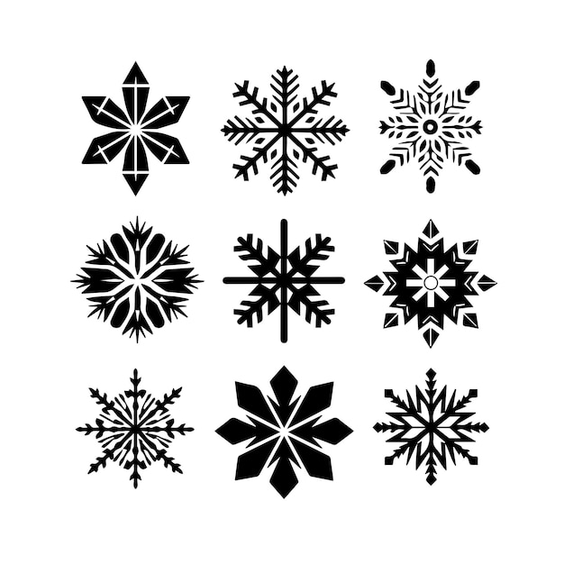Marco gratuito de copos de nieve vectorial para el festival de Feliz Navidad