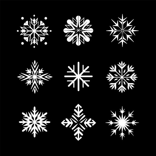 Marco gratuito de copos de nieve vectorial para el festival de Feliz Navidad