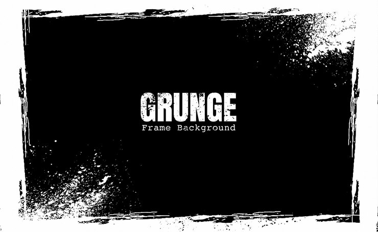Marco de grunge blanco y negro