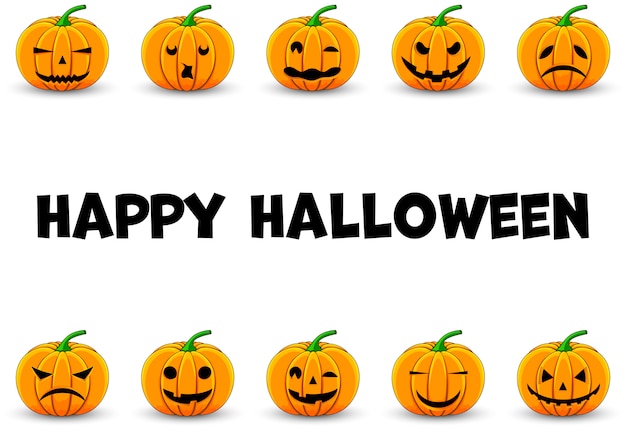 Marco de Halloween para tu texto con atributos tradicionales