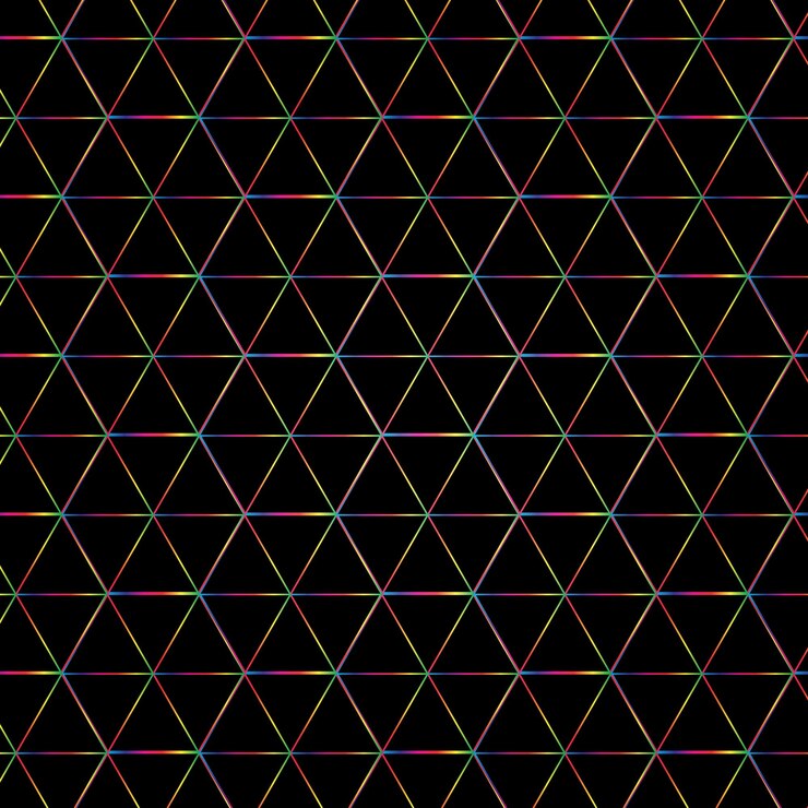 Marco hexagonal de gradiente de arco iris de neón. Conjunto de plantillas de borde hexagonal de degradado de neón.