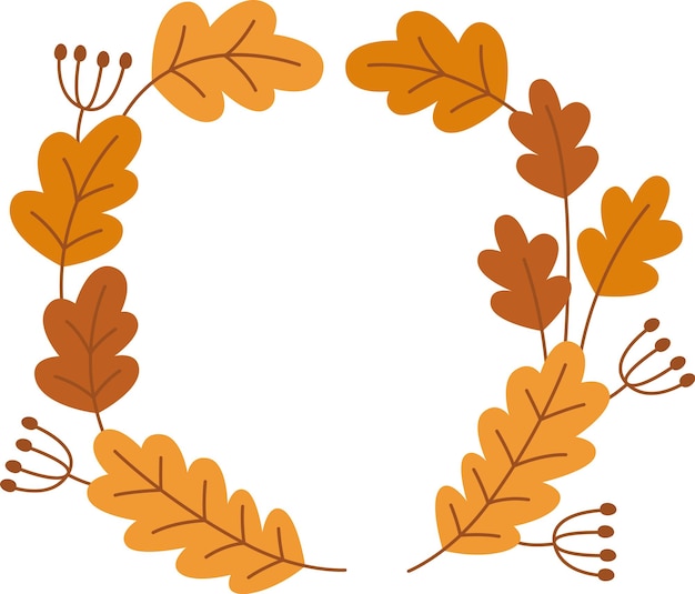 Vector marco de hojas de otoño