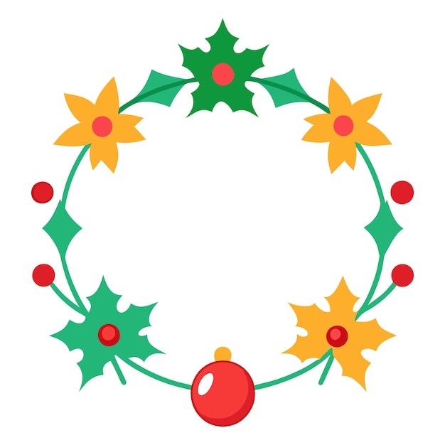 Marco de Holly Berry de Navidad de época Diseño festivo editable