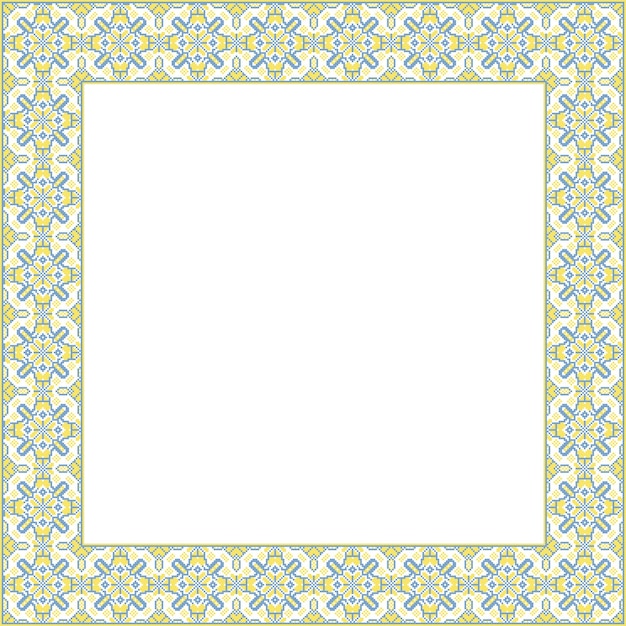 Marco de ilustración vectorial para el texto del ornamento ucraniano en estilo étnico identidad vyshyvanka