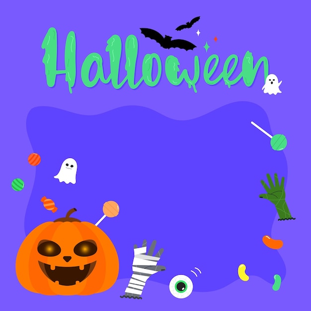 Marco de ilustraciones para Halloween