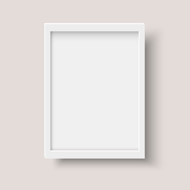 Vector marco de imagen en blanco vertical realista