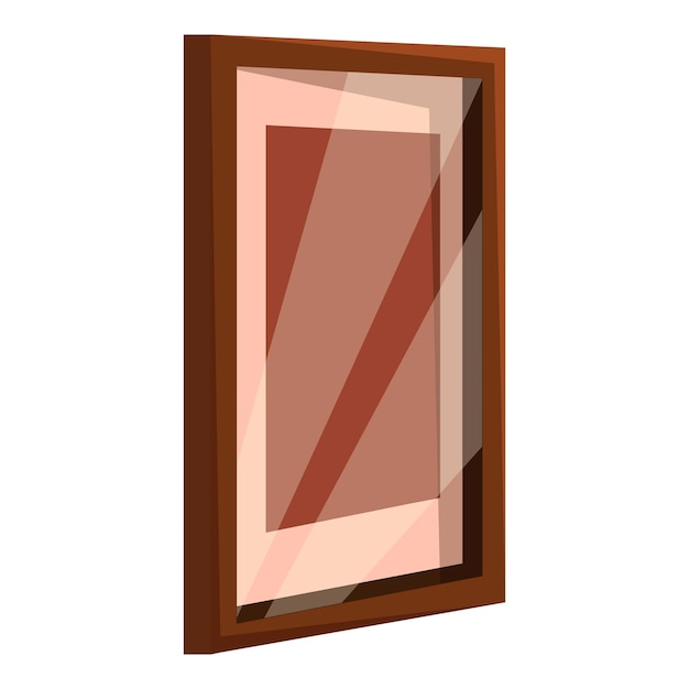 Marco de imágenes de madera rectangular vacío de pie en una superficie