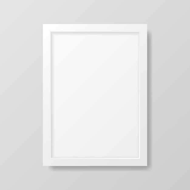 Marco de imágenes realista aislado sobre fondo gris para sus presentaciones Ilustración vectorial