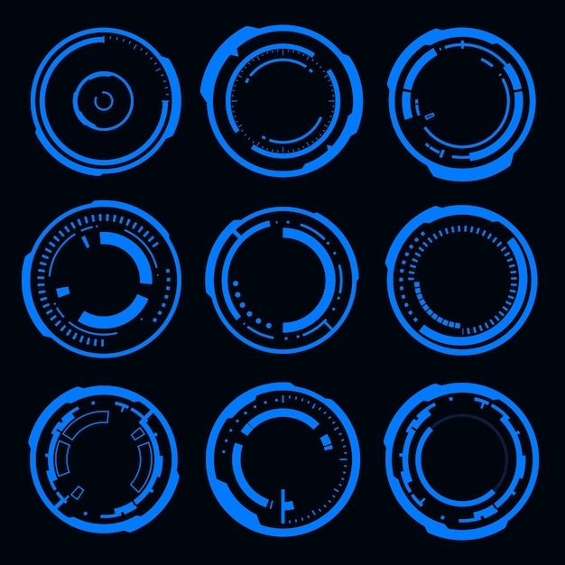 Marco de interfaz vectorial HUD elemento de diseño cyberpunk Elemento de tecnología Hitech