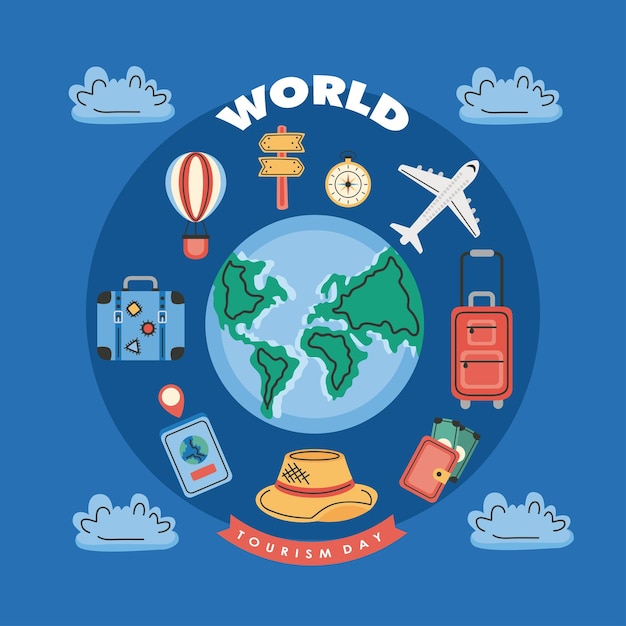 Marco de letras del día mundial del turismo