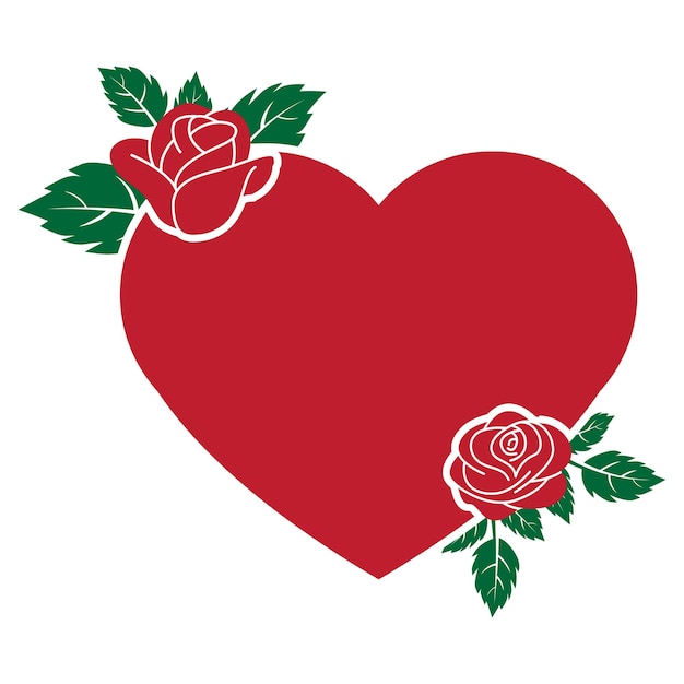 marco lleno de rojo con flor de rosa