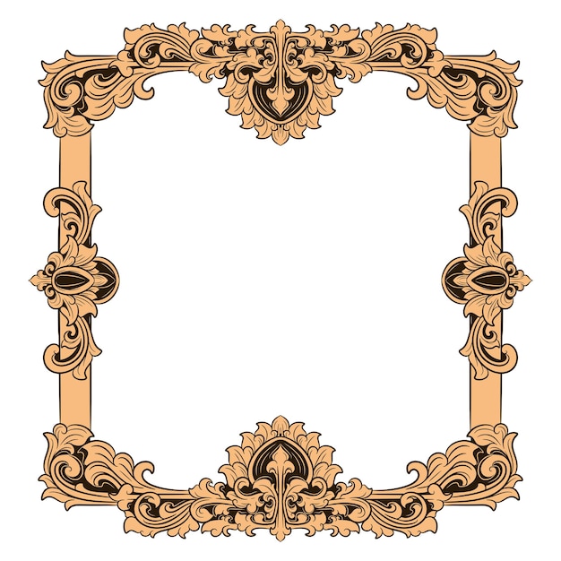 Marco de lujo Ornamento decoración de boda