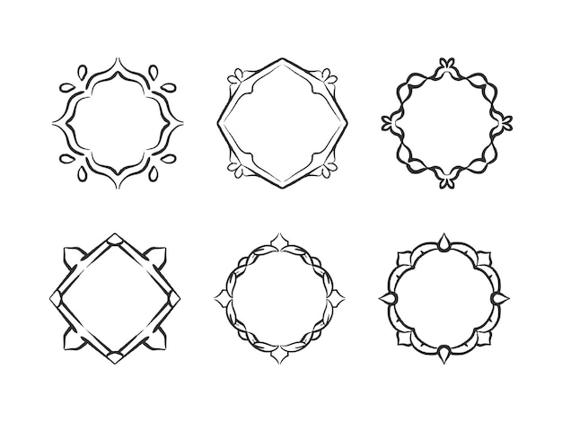 Marco de mandala áspero 1