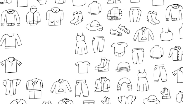 un marco un marco vacío con ropa diferente ropa un suéter de gorra ropa cálida para el invierno
