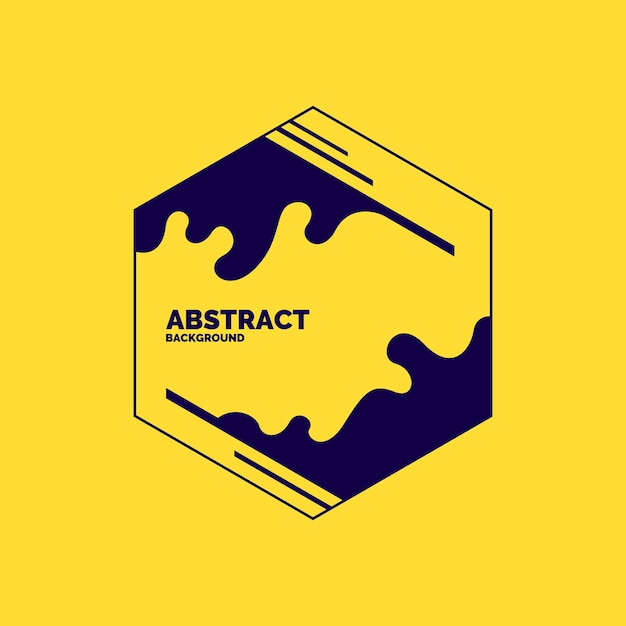 Vector marco moderno sobre fondo amarillo. cartel luminoso con toques dinámicos. ilustración de vector estilo plano mínimo