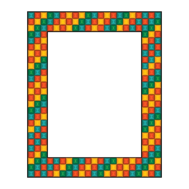 Marco de mosaico de colores