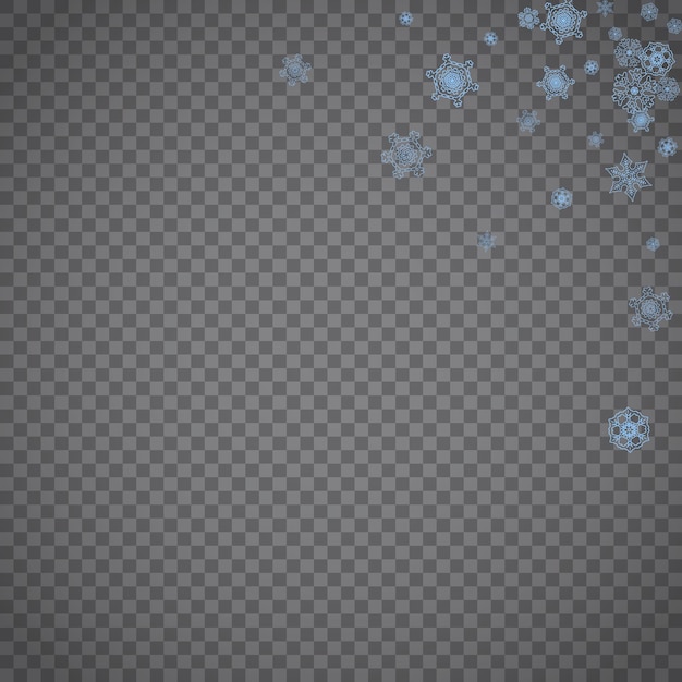 Marco de Navidad y año nuevo con copos de nieve.