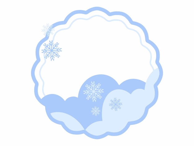Marco de Navidad Flocos de nieve Ilustración de fondo