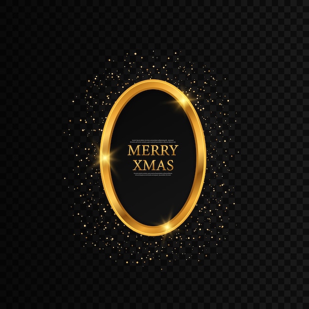 Marco de Navidad redondo con estrellas Marco Tarjeta de felicitación de feliz Navidad