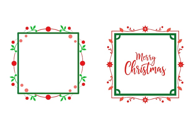 Marco de Navidad con texto caligráfico de Feliz Navidad