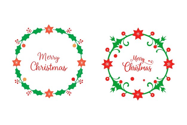 Marco de Navidad con texto caligráfico de Feliz Navidad