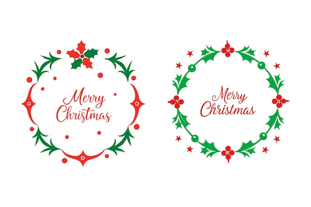 Marco de Navidad con texto caligráfico de Feliz Navidad