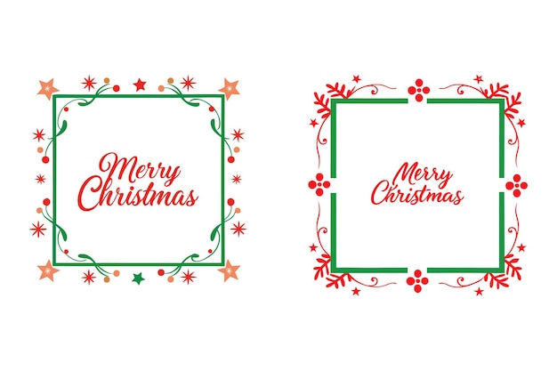 Marco de Navidad con texto caligráfico de Feliz Navidad