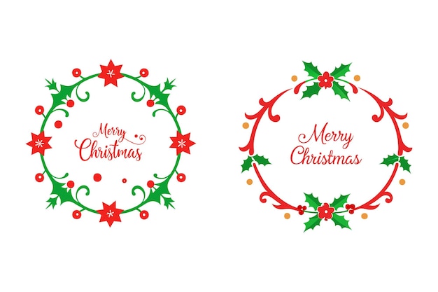 Marco de Navidad con texto caligráfico de Feliz Navidad