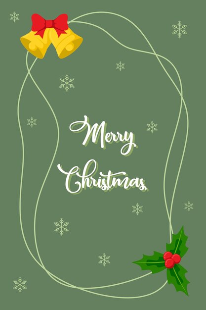 Marco de Navidad verde simple para tarjeta