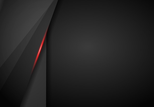 Marco negro rojo metálico abstracto