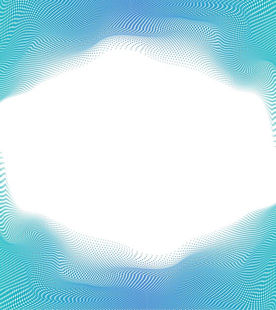 Marco ondulado abstracto con tonos azules y turqueses
