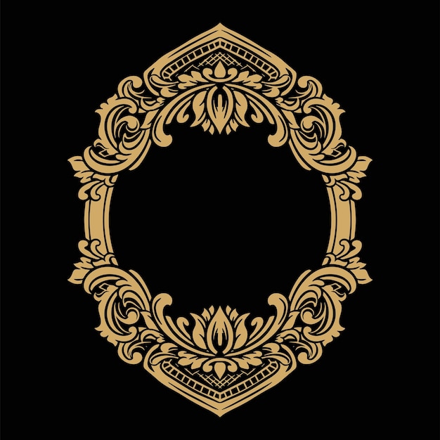 Marco de ornamentación vectorial Decoración floral para bodas