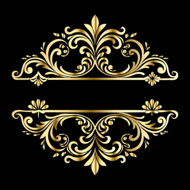 Marco ornamentado vectorial en estilo victoriano Elemento ornamentado para el diseño Patrón ornamental para la boda en