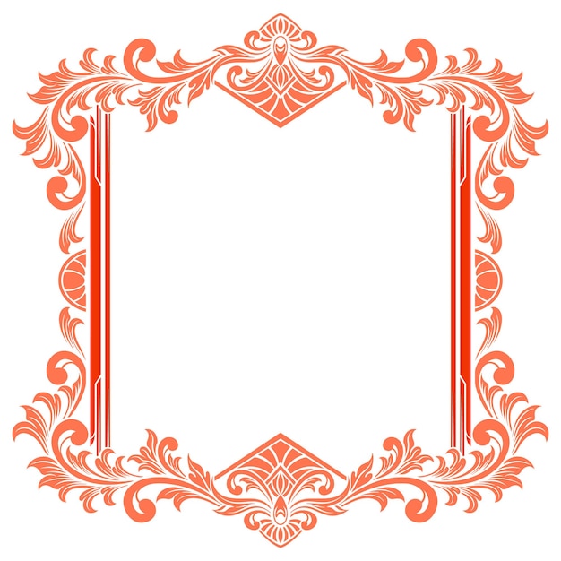 Vector marco ornamental clásico para la ilustración vectorial de la boda