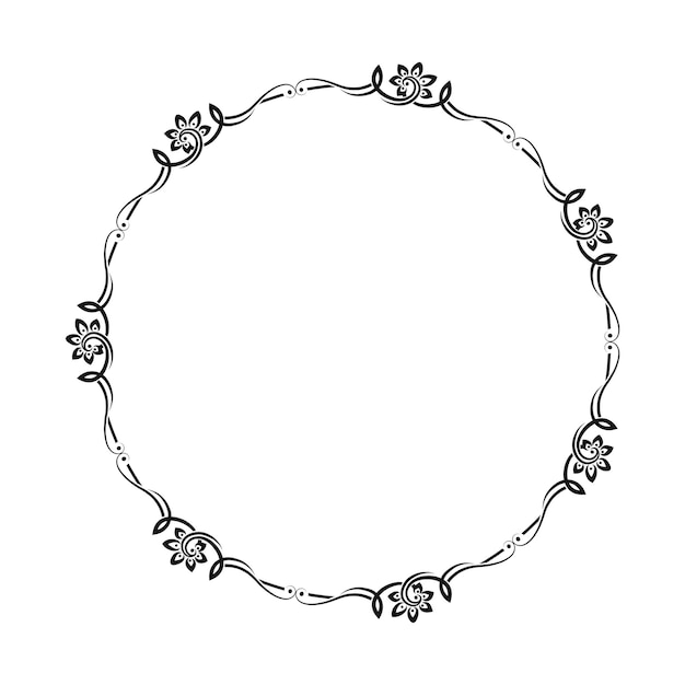 marco ornamental dibujado a mano por vector sobre fondo blanco