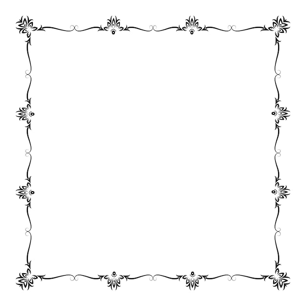 marco ornamental dibujado a mano por vector sobre fondo blanco