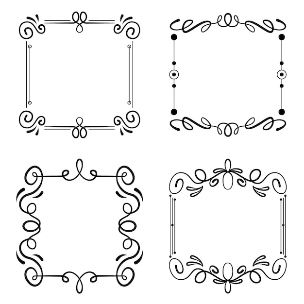 Marco ornamental dibujado a mano
