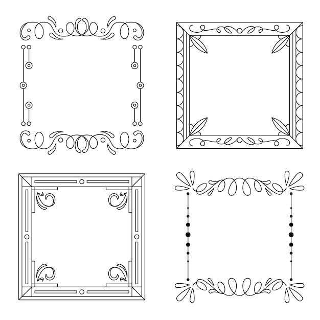 Vector marco ornamental dibujado a mano