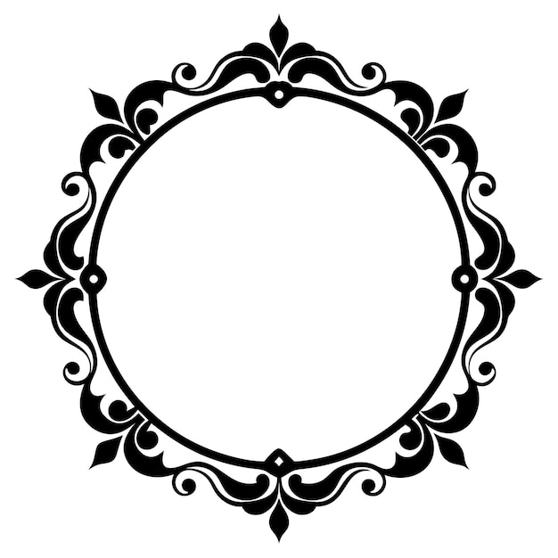Marco ornamental de Morden sobre un fondo blanco