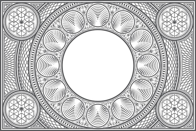 marco ornamental rectangular