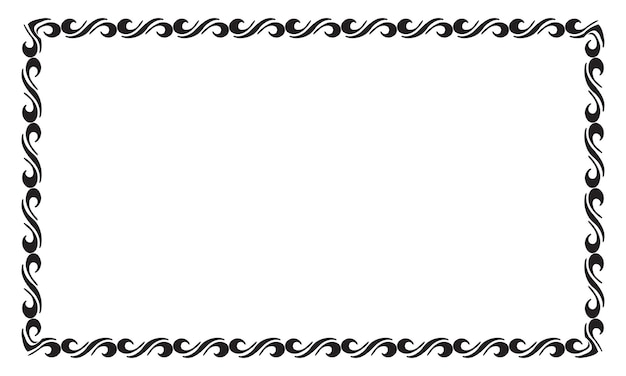Marco ornamental vectorial elegante sobre un fondo blanco