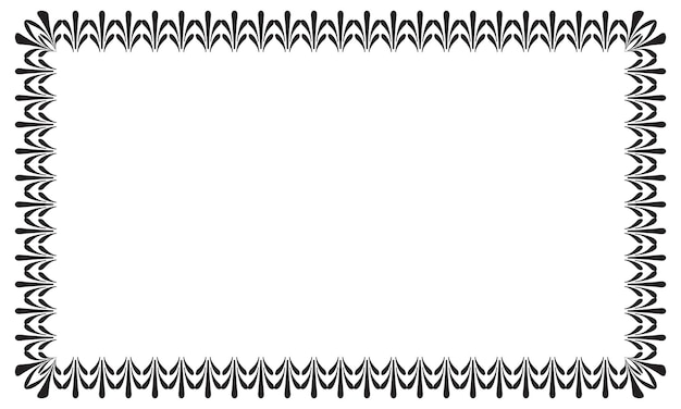 Marco ornamental vectorial elegante sobre un fondo blanco