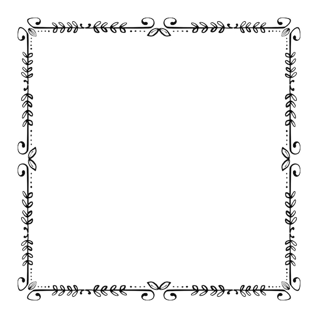 Marco ornamental vectorial elegante sobre un fondo blanco