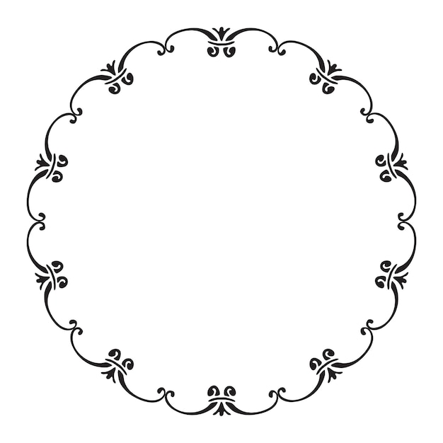 Marco ornamental vectorial sobre fondo blanco