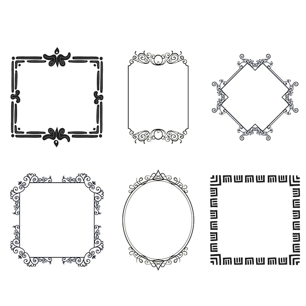 Marco ornamental vintage marcos decorativos de borde divisor de estilo retro marco vintage elegante y casado